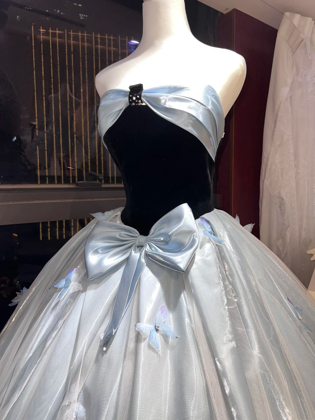 Ice-Blue Dream And Heart-Fluttering Butterfly Fairy Princess Dress 🦋 gh6730