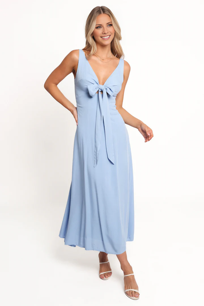 Jimiss V-neck sleeveless backless mid length Prom dress