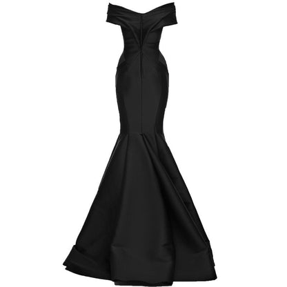 Mermaid Off The Shoulder V-neck Gown