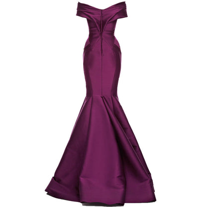 Mermaid Off The Shoulder V-neck Gown