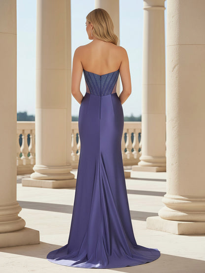 Sweetheart Mermaid Long Dress With Slit Regency