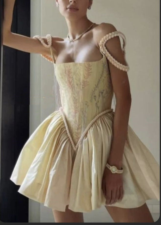 Girlhomeshops-Vintage-chic sweet short satin formal homecoming dress for 16th birthday party gh5330