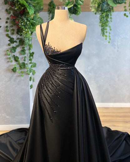 New Arrival black Long evening Prom Dress C1748