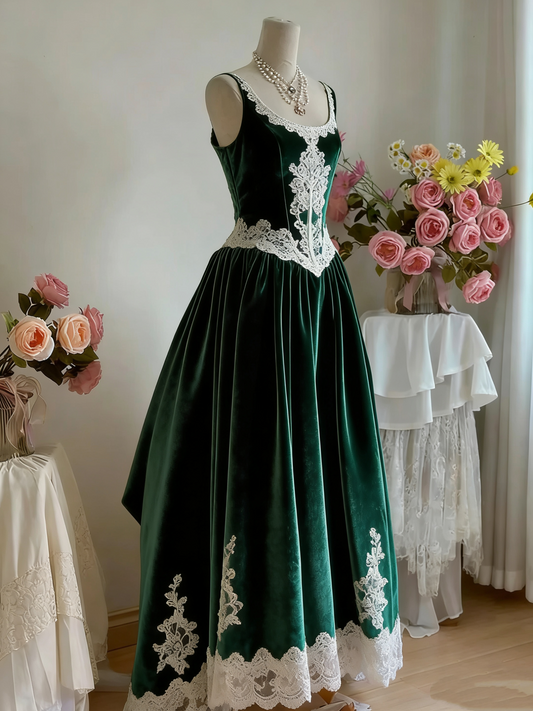 Vintage Velvet Holiday Dress, Exclusive Original Design Dress, Formal Dress, Ball Dress gh6540