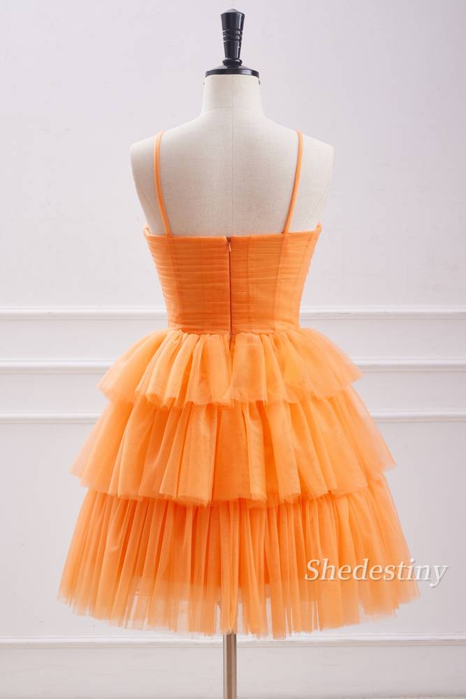Keyhole A-Line Homecoming Dress with Ruffle