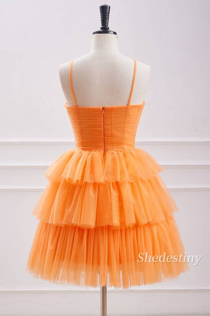 Keyhole A-Line Homecoming Dress with Ruffle