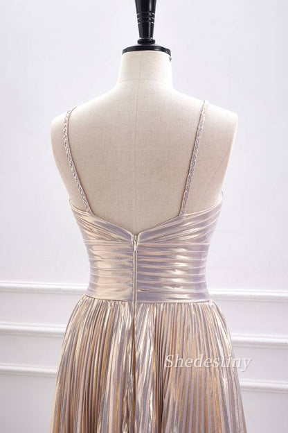 A-Line Keyhole Metallic Short Homecoming Dress