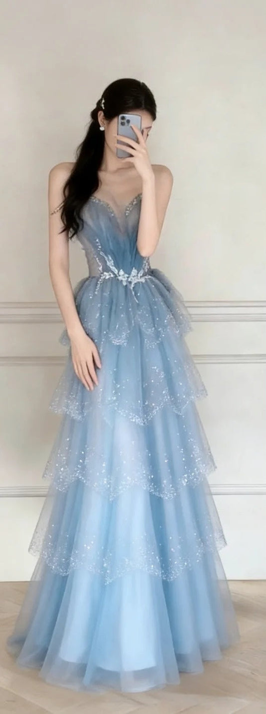 Long shiny and elegant evening gown gh6904