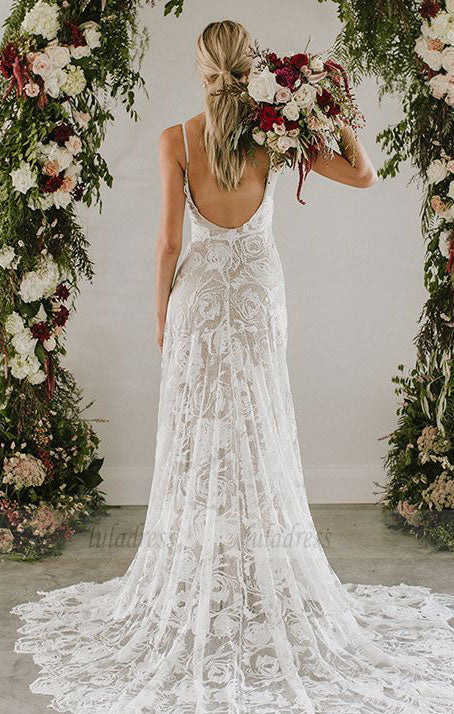 Long Sleeves Wedding Dresses,Lace Wedding Dress