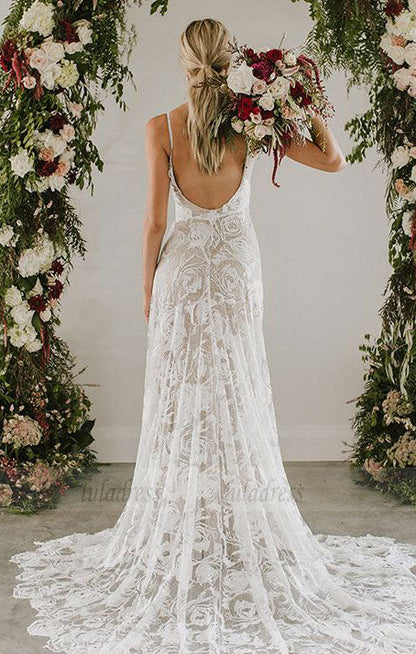 Long Sleeves Wedding Dresses,Lace Wedding Dress