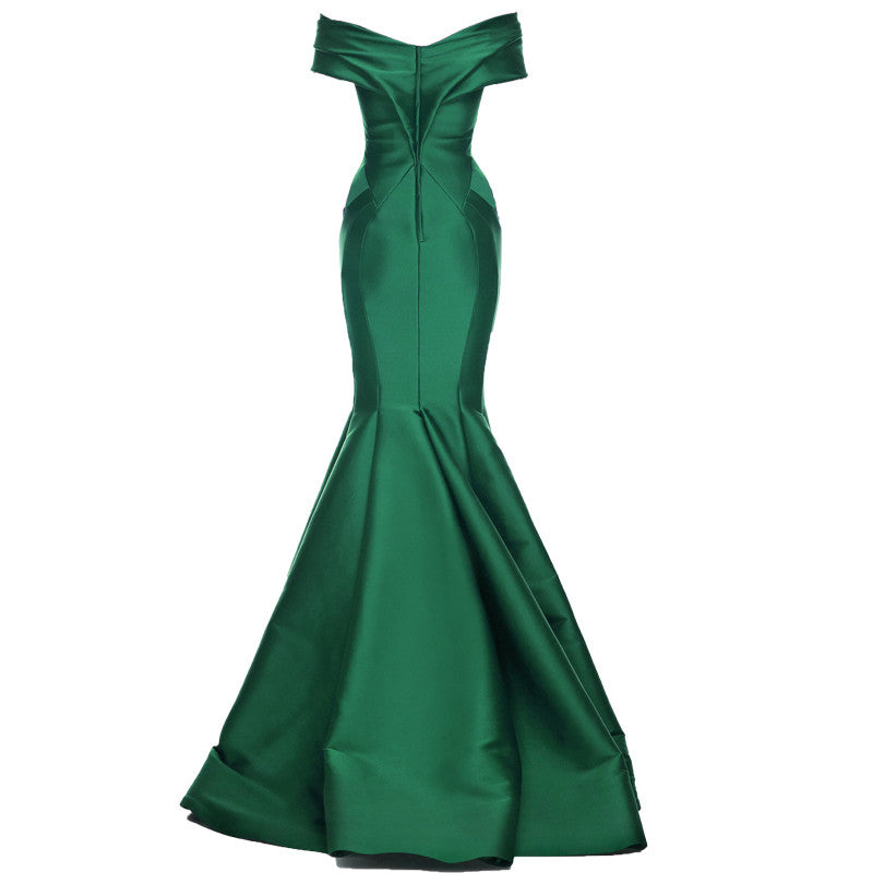 Mermaid Off The Shoulder V-neck Gown
