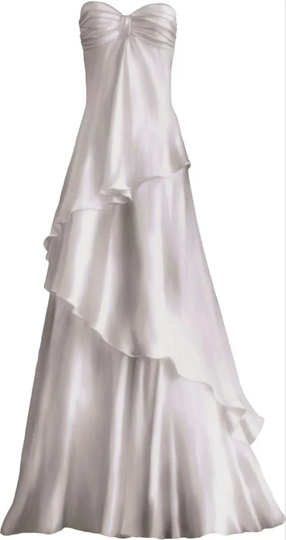 Aimishang Elegant Gowns Evening Dresses Sweetheart A Line White Long Prom Dresses Party Dresses Prom Dresses Stores