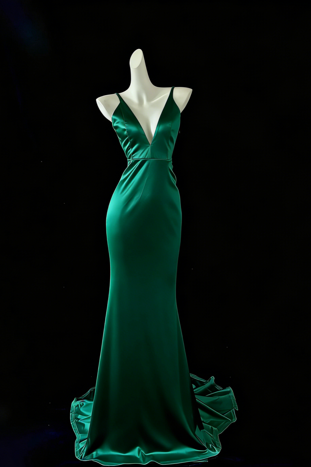 White Mermaid Elegant Long Satin Ball Gown Evening Dress Party Dress gh4474