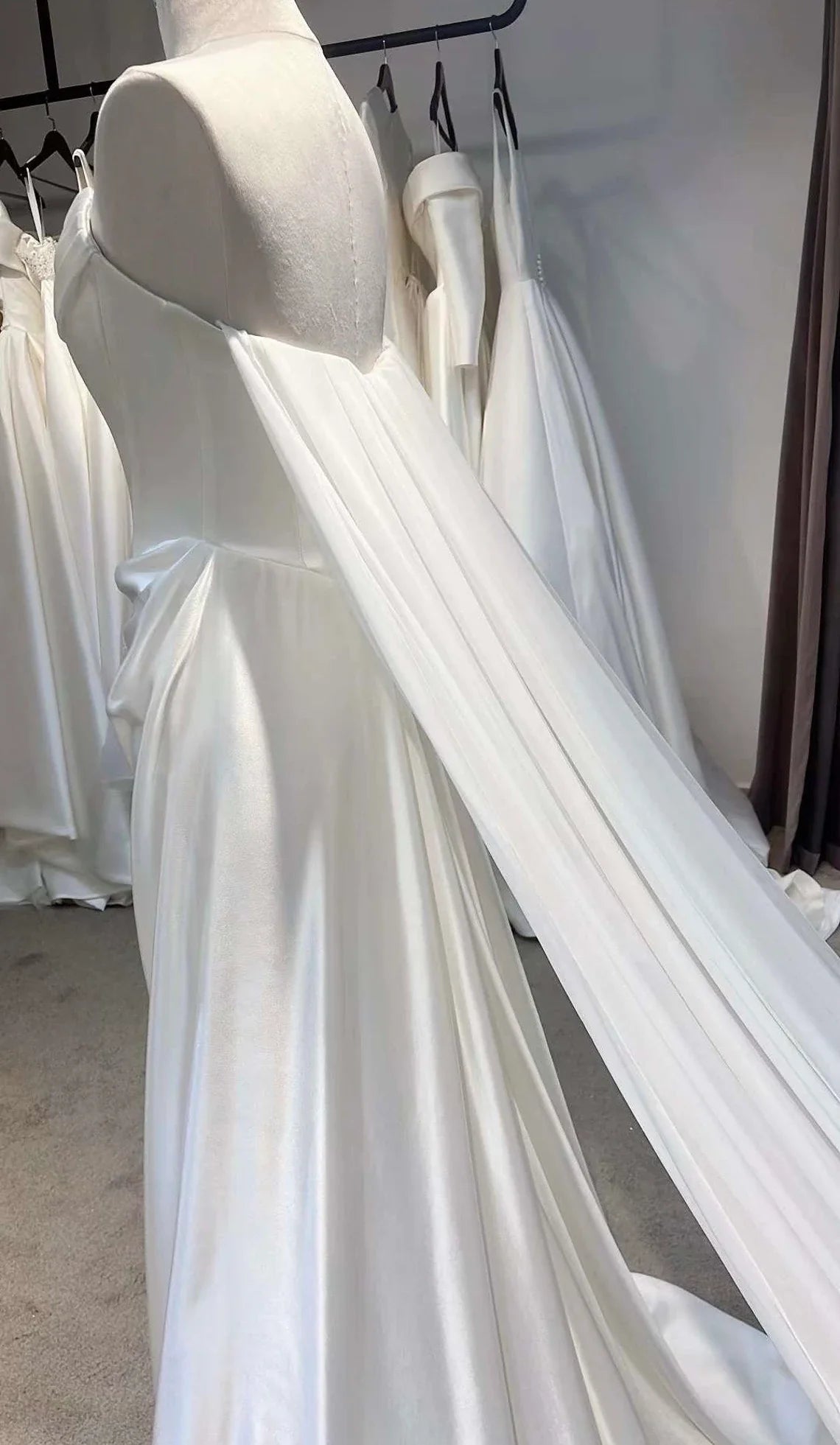 Minimalist Satin Corset Wedding Bridal Dress Custom Simple Elegant Georgia Flower wedding