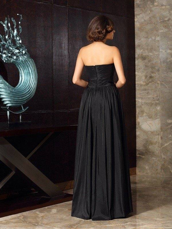 A-Line/Princess Sweetheart Applique Sleeveless Long Taffeta Mother of the Bride Dresses - RongMoon