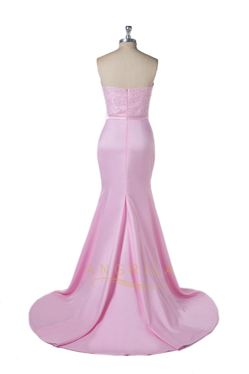 Mermaid Sweetheart Strapless Evening Dresses with Beads