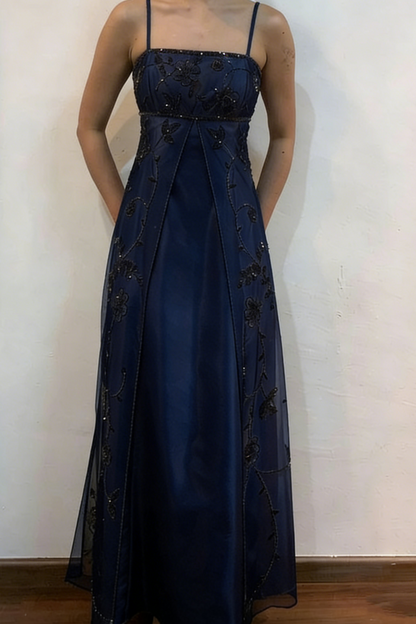 Brown Elegant Fashion Exquisite Spaghetti Strap Long Tulle Ball Gown Evening Dress Party Dress Prom Dress gh3590