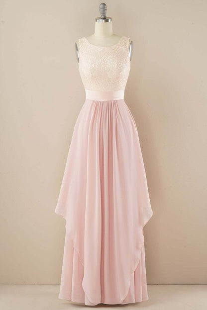 Purple Lace Jewel Sleeveless Tiered Bridesmaid Dress
