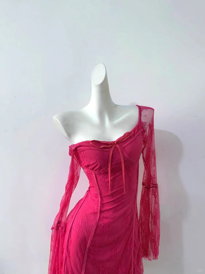 Pink Homecoming Dress Short Lace Prom Dress Evening Dress Party Dress gh4480