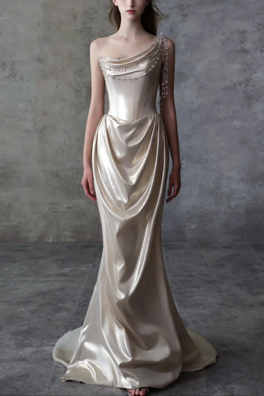 Long satin formal dress gh6773