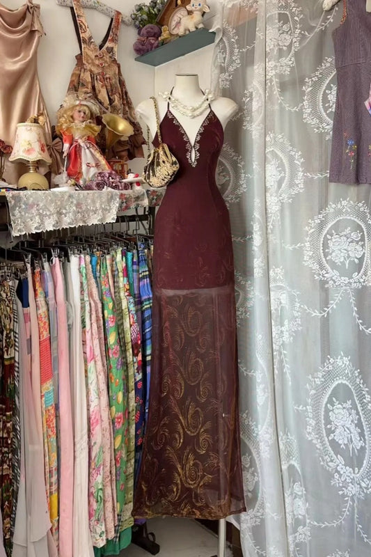 Vintage long formal dress  gh6791