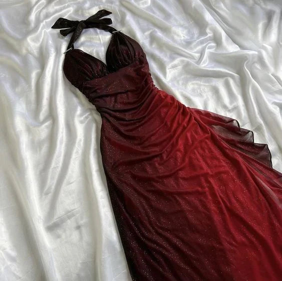 Gorgeous Shiny Beaded Sweetheart Halter-neck Long Sheath Prom Dress Party Dress Evening Dress HZ1024