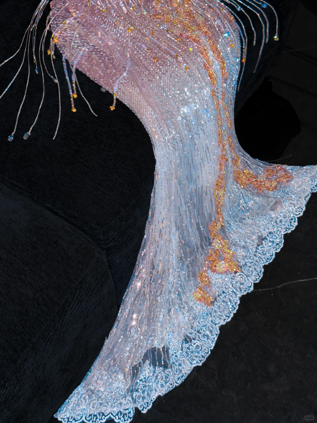 Fashion Sparkling Beaded Sequin Mermaid Elegant Chiffon Evening Dress Prom Dresses HZ1024