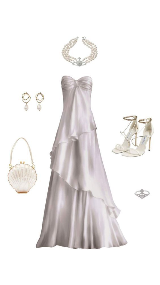Simple White Strapless A Line Party Dress Long Prom Dress Evening Dress cc1438
