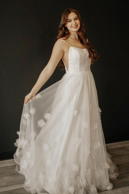 White tulle long prom dress white tulle formal dress