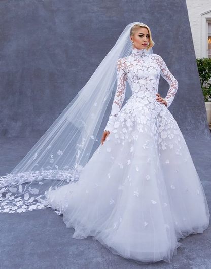 Aimishang Wedding Dress Elegant A-Line Gypsophila With Appliques
