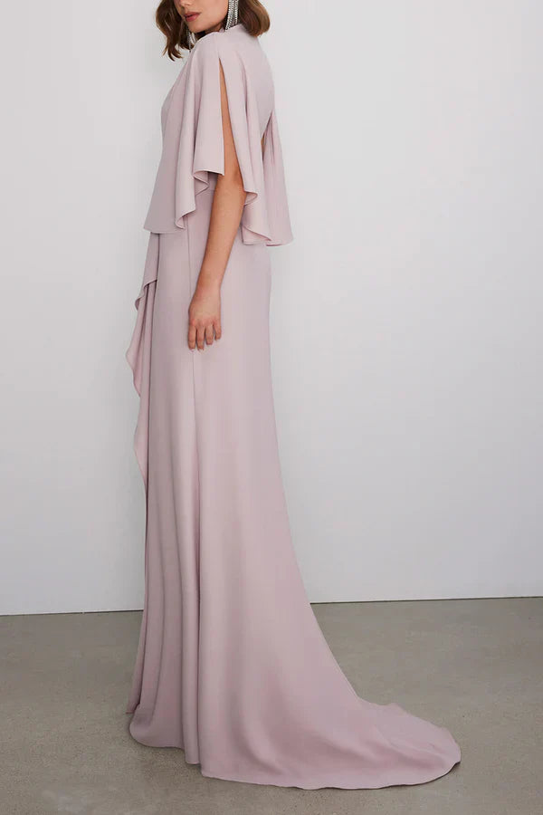 Leisure V-neck Empire ruffled mother of the bride dresses
