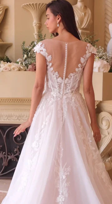 Aimishang Elegant Applique Off Shoulder Bridal Gown Wedding Dresses