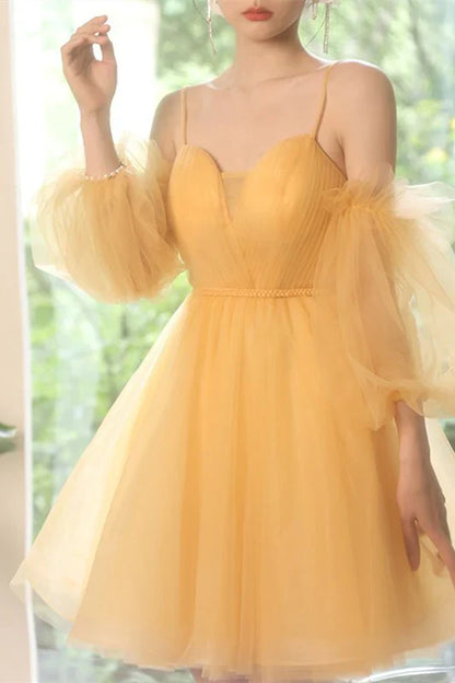 Avocado Green Tulle A-line Short Party Dress Homecoming Dress, AST1152