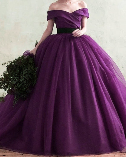 Ball Gown Organza Dresses Off The Shoulder