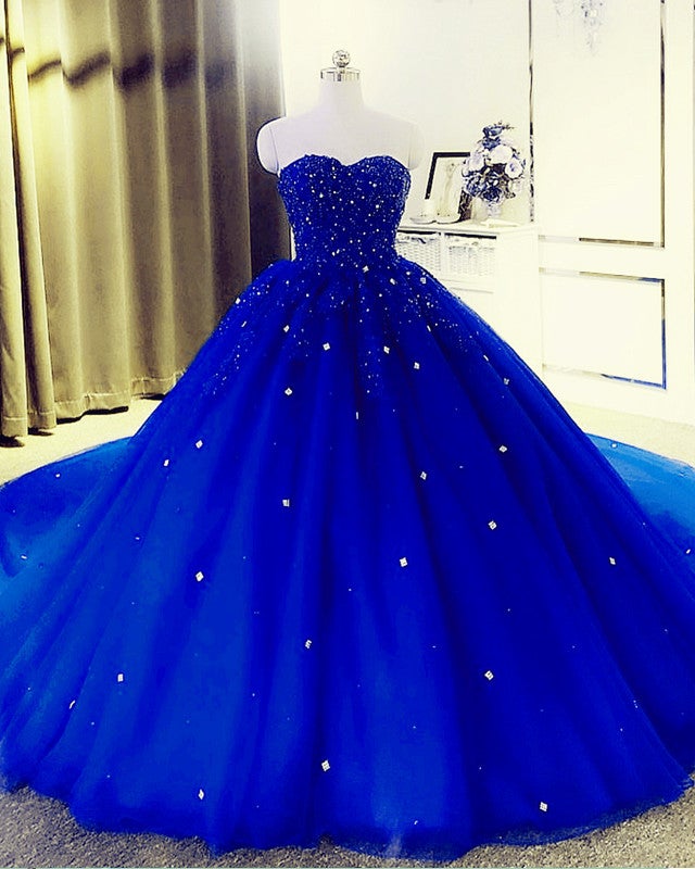 Ball Gown Sweetheart Quinceanera Dresses Lace Beaded