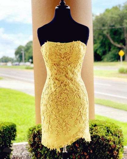 Bodycon Homecoming Dresses Lace Embroidery