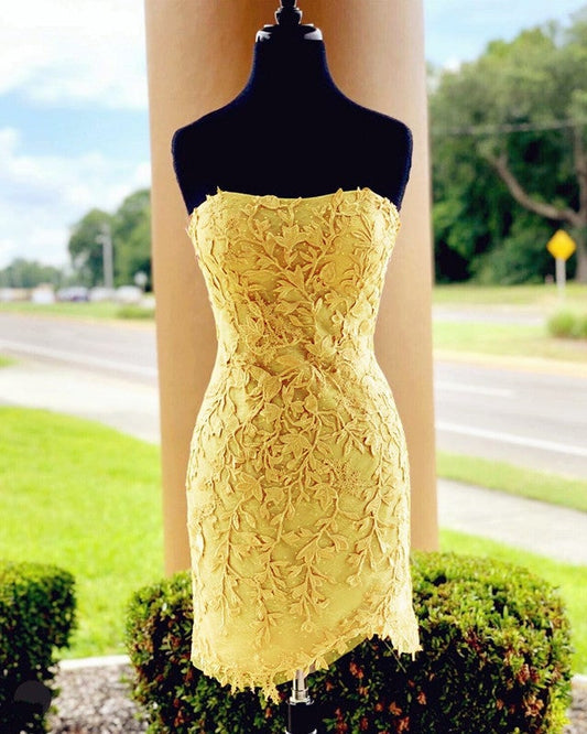 Bodycon Homecoming Dresses Lace Embroidery