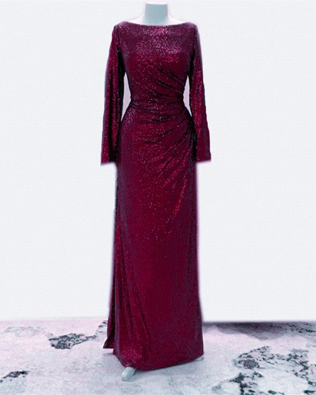 Mermaid Long Sleeve Sequin Dresses
