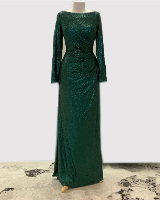 Mermaid Long Sleeve Sequin Dresses
