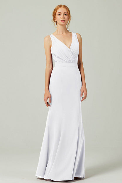 Sheath-Column Floor Length Chiffon Bridesmaid Dress CB0291