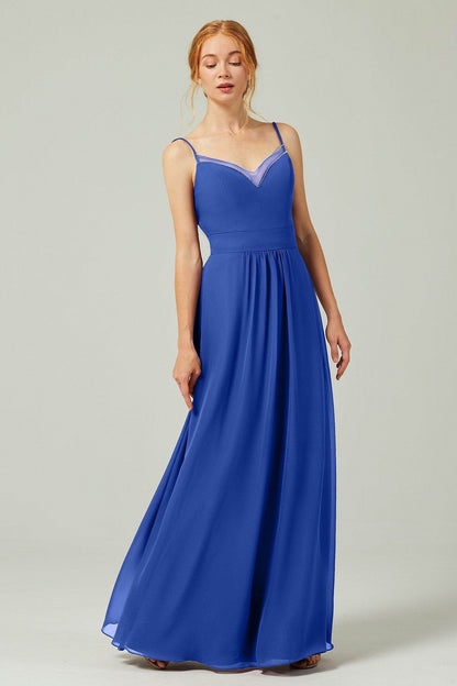 A-Line Floor Length Chiffon Bridesmaid Dress CB0293