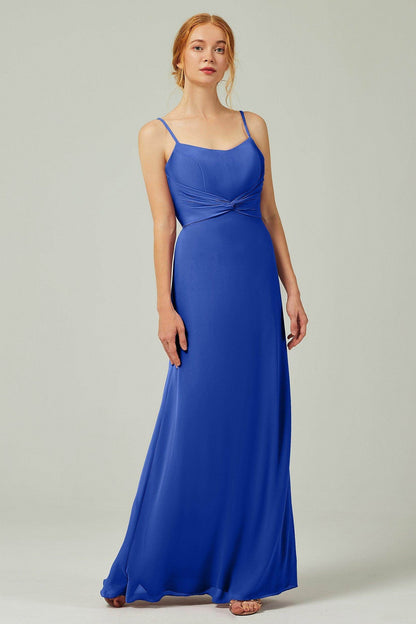 Sheath-Column Floor Length Chiffon Bridesmaid Dress CB0294