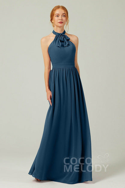 A-Line Floor Length Chiffon Bridesmaid Dress CB0295