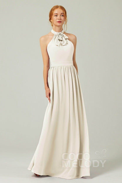 A-Line Floor Length Chiffon Bridesmaid Dress CB0295
