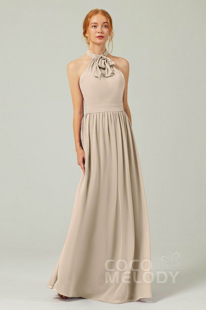 A-Line Floor Length Chiffon Bridesmaid Dress CB0295