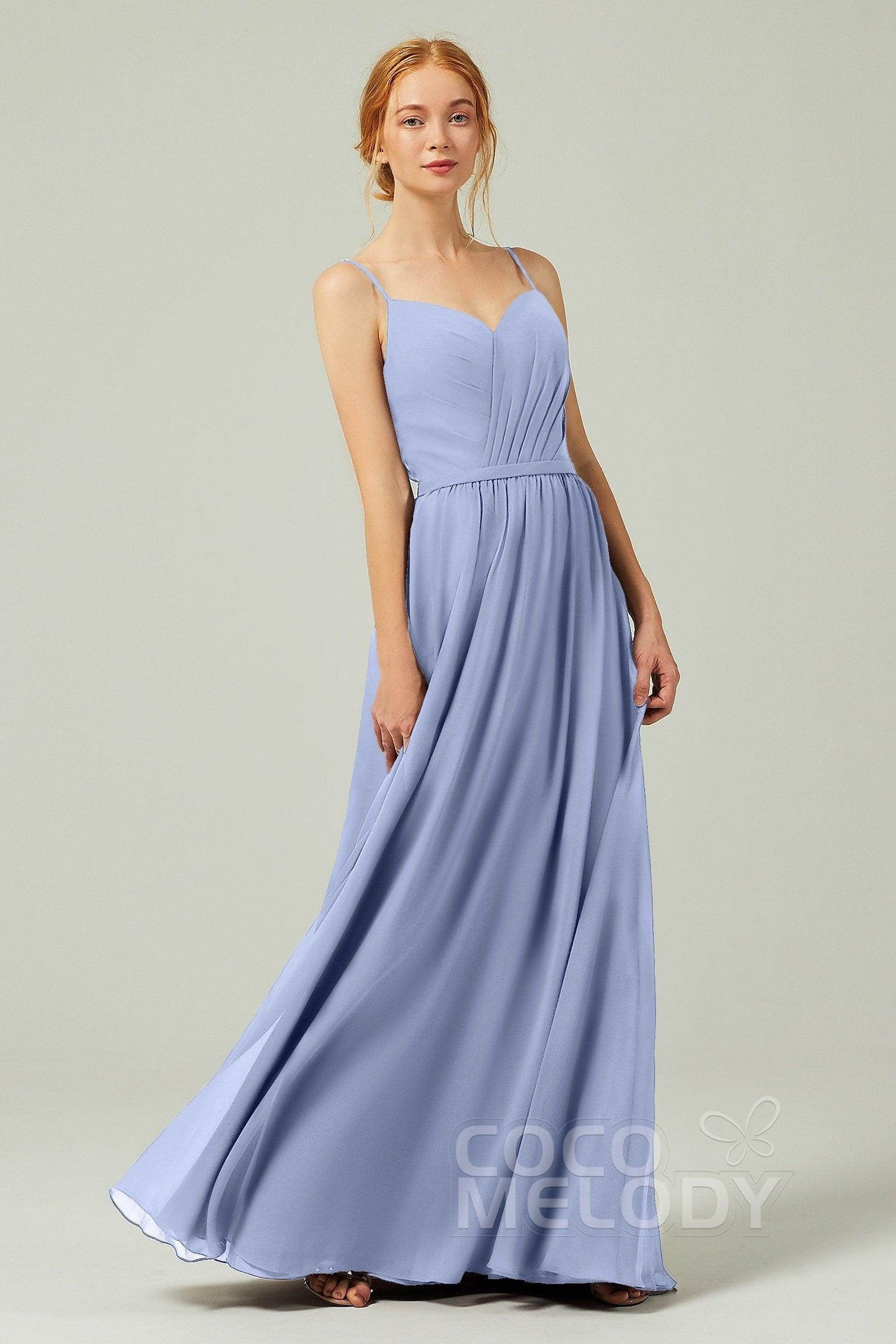 A-Line Floor Length Chiffon Bridesmaid Dress CB0296