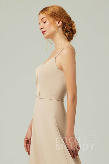 A-Line Floor Length Chiffon Bridesmaid Dress CB0312