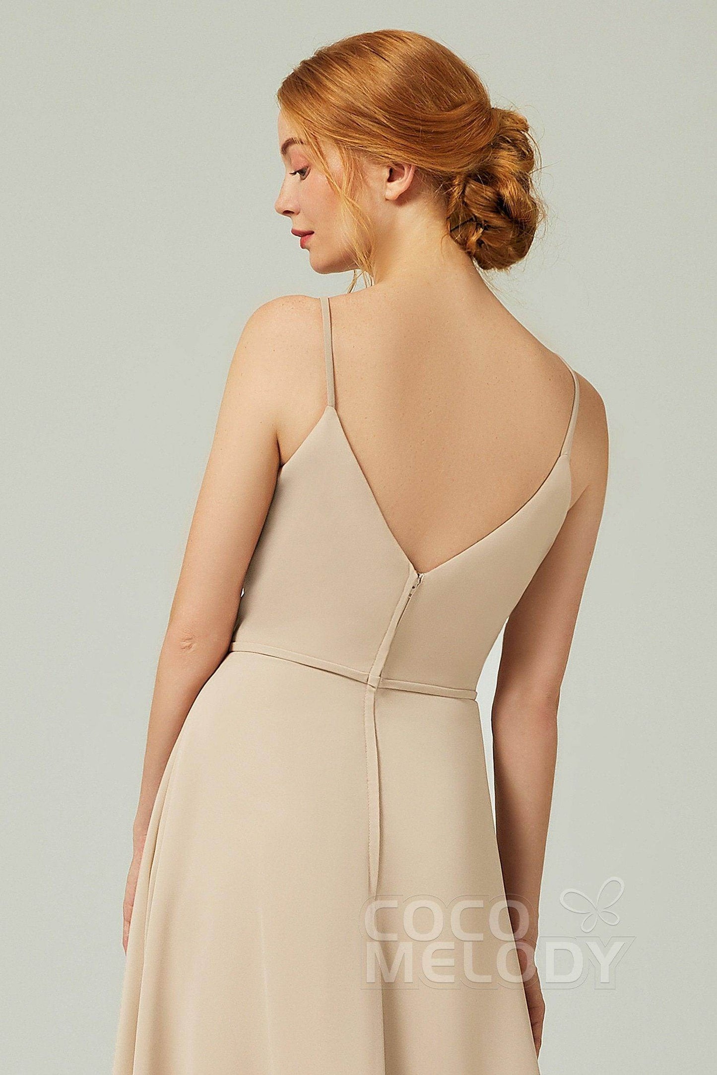 A-Line Floor Length Chiffon Bridesmaid Dress CB0312
