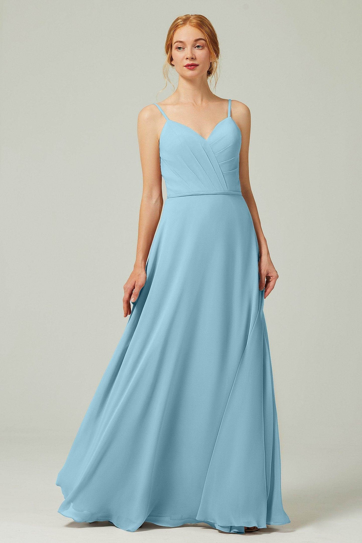 A-Line Floor Length Chiffon Bridesmaid Dress CB0312