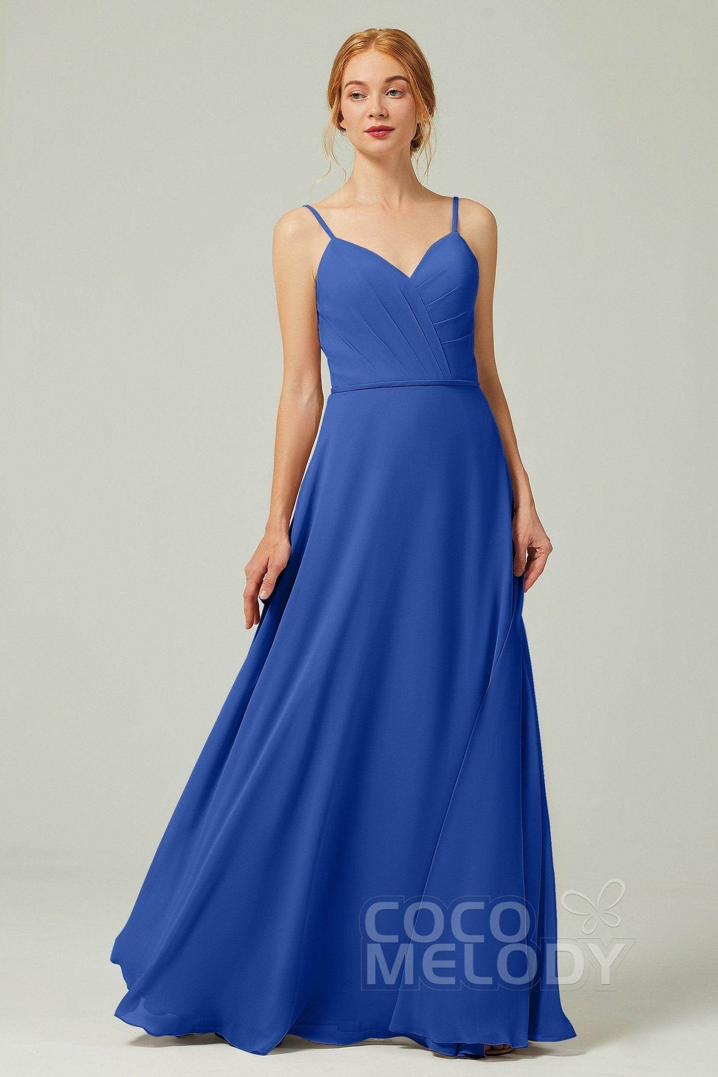A-Line Floor Length Chiffon Bridesmaid Dress CB0312